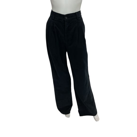 Nili Lotan High-Rise Black Cotton Wide Leg Jeans Size 4 - Picture 2 of 5